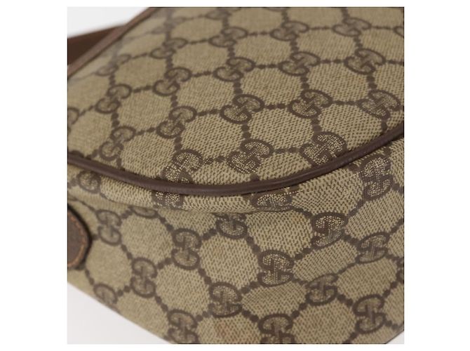 Borsa a Spalla Gucci GG Supreme Web Sherry Line PVC Beige 89 02 077 Auth BA6200 D'oro - vista 10