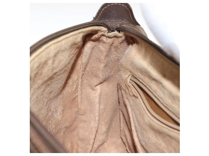 Borsa a Spalla Gucci GG Supreme Web Sherry Line PVC Beige 89 02 077 Auth BA6200 D'oro - vista 19