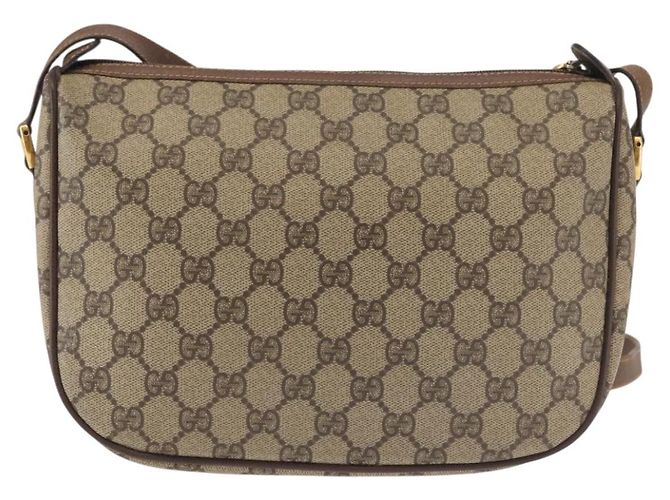 Borsa a Spalla Gucci GG Supreme Web Sherry Line PVC Beige 89 02 077 Auth BA6200 D'oro - vista 3