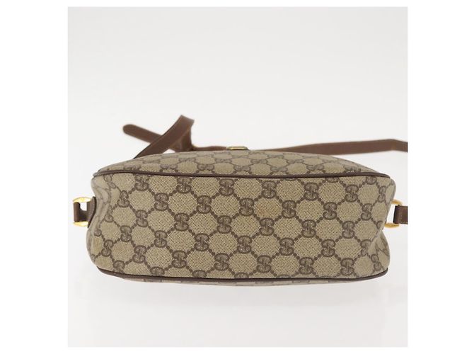 Borsa a Spalla Gucci GG Supreme Web Sherry Line PVC Beige 89 02 077 Auth BA6200 D'oro - vista 9