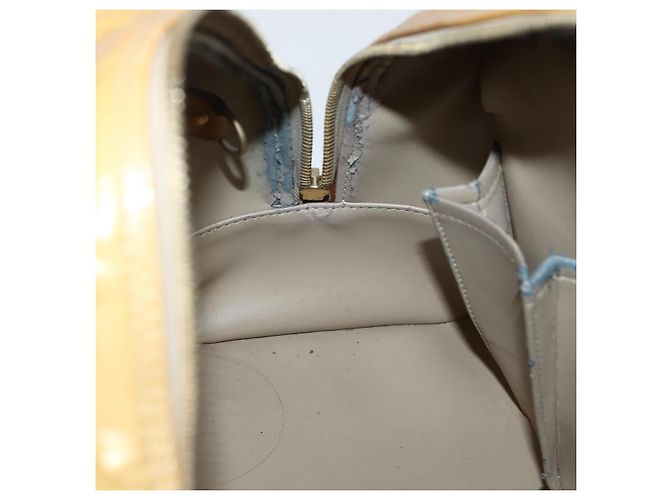 LOUIS VUITTON Bolso de Mano Tompkins Square Monogram Vernis Beige M91149 Auth hk3021 - vista 11