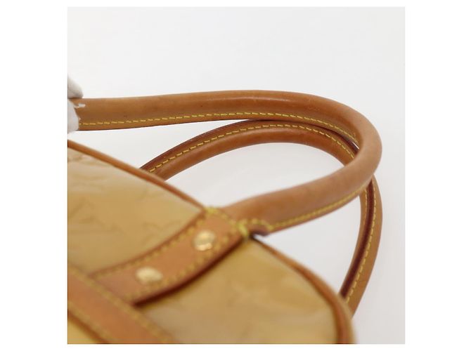 LOUIS VUITTON Bolso de Mano Tompkins Square Monogram Vernis Beige M91149 Auth hk3021 - vista 14