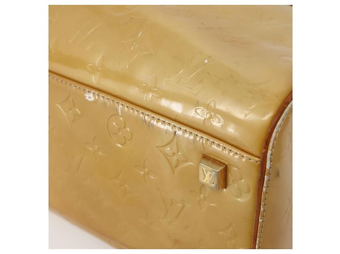 LOUIS VUITTON Bolso de Mano Tompkins Square Monogram Vernis Beige M91149 Auth hk3021 - vista 15