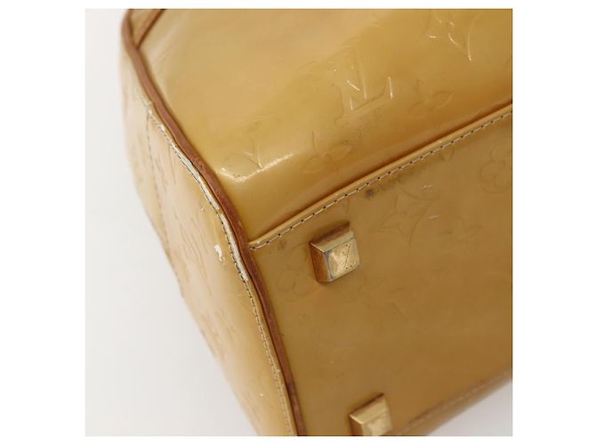 LOUIS VUITTON Bolso de Mano Tompkins Square Monogram Vernis Beige M91149 Auth hk3021 - vista 16