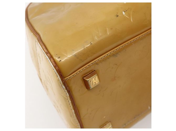 LOUIS VUITTON Bolso de Mano Tompkins Square Monogram Vernis Beige M91149 Auth hk3021 - vista 18