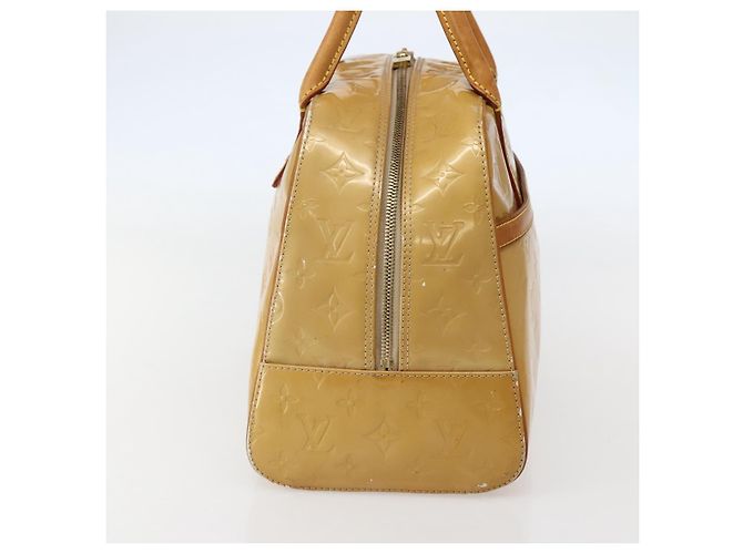 LOUIS VUITTON Bolso de Mano Tompkins Square Monogram Vernis Beige M91149 Auth hk3021 - vista 3