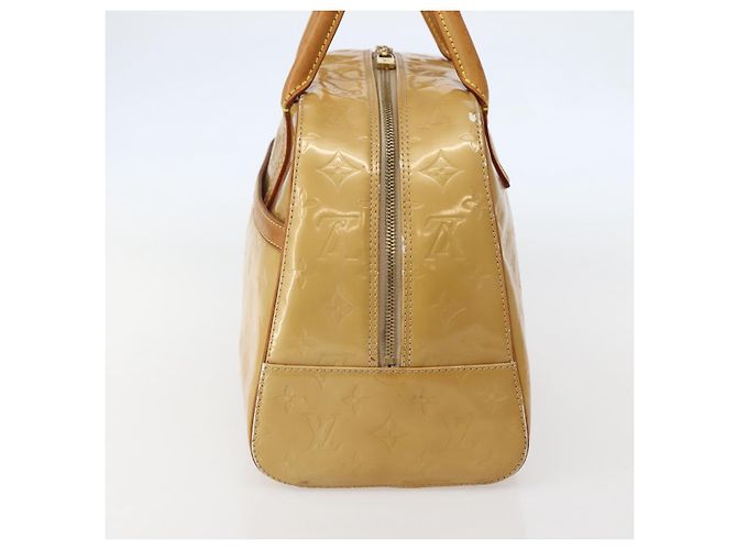 LOUIS VUITTON Bolso de Mano Tompkins Square Monogram Vernis Beige M91149 Auth hk3021 - vista 4