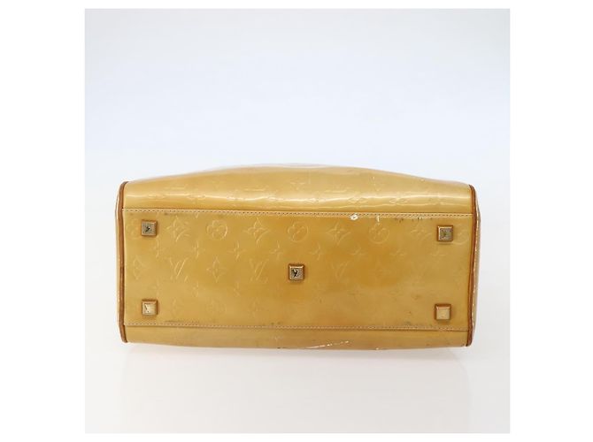LOUIS VUITTON Bolso de Mano Tompkins Square Monogram Vernis Beige M91149 Auth hk3021 - vista 5