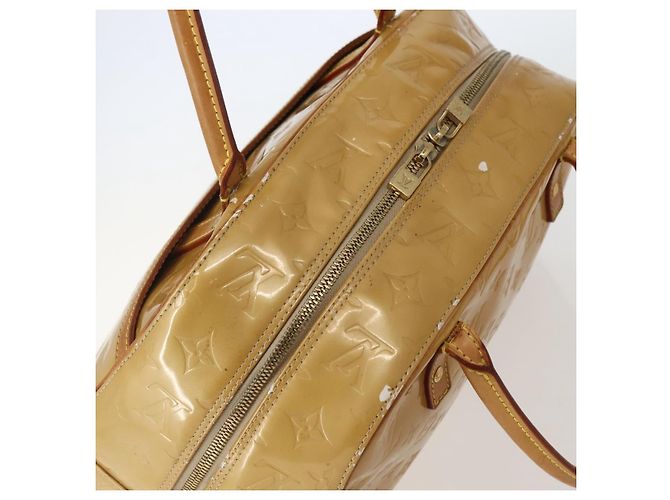 LOUIS VUITTON Bolso de Mano Tompkins Square Monogram Vernis Beige M91149 Auth hk3021 - vista 6