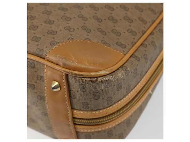 Gucci Borsa a mano Micro GG Supreme in PVC beige e oro 000 94 0030 Auth BA6124 D'oro - vista 12