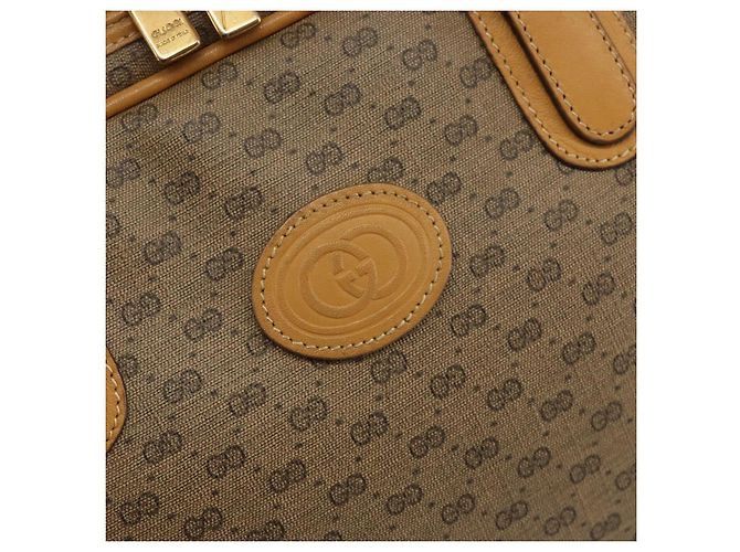 Gucci Borsa a mano Micro GG Supreme in PVC beige e oro 000 94 0030 Auth BA6124 D'oro - vista 15