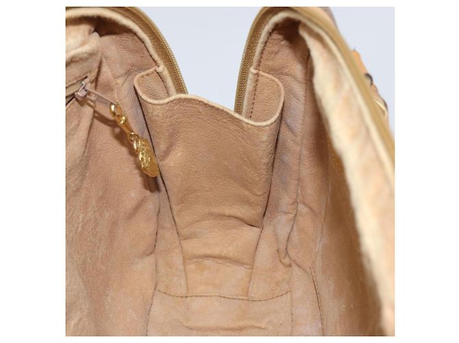 Gucci Borsa a mano Micro GG Supreme in PVC beige e oro 000 94 0030 Auth BA6124 D'oro - vista 18
