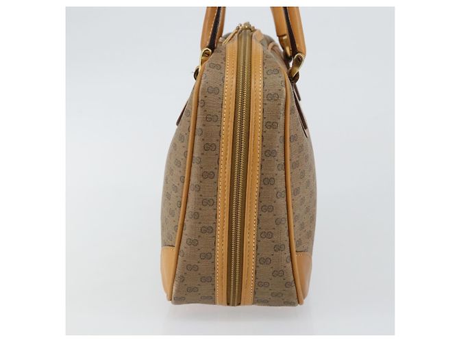 Gucci Borsa a mano Micro GG Supreme in PVC beige e oro 000 94 0030 Auth BA6124 D'oro - vista 5