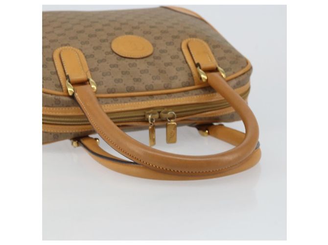 Gucci Borsa a mano Micro GG Supreme in PVC beige e oro 000 94 0030 Auth BA6124 D'oro - vista 7