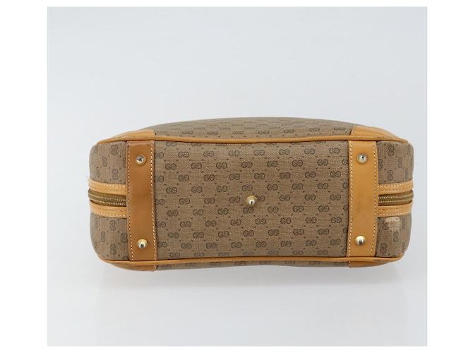 Gucci Borsa a mano Micro GG Supreme in PVC beige e oro 000 94 0030 Auth BA6124 D'oro - vista 9