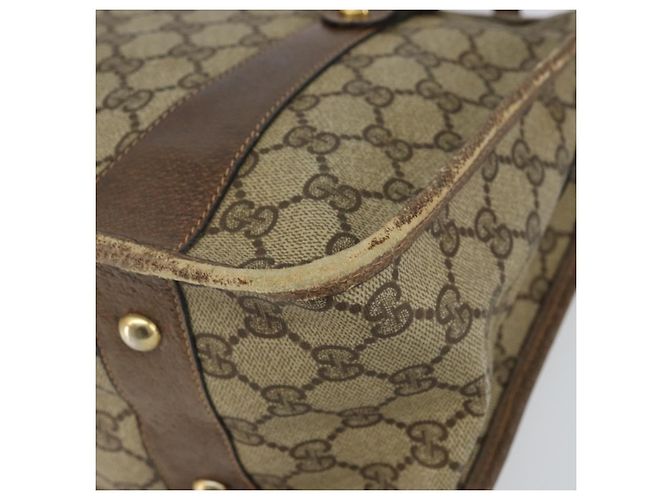 Borsa Gucci GG Supreme Web Sherry Line PVC Beige 58 02 039 Auth th6355 - vista 10