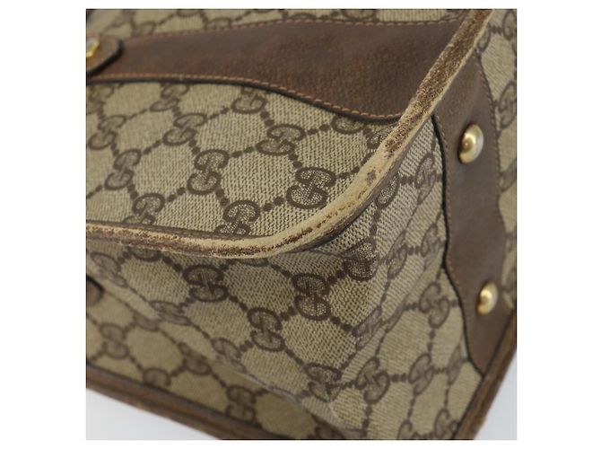 Borsa Gucci GG Supreme Web Sherry Line PVC Beige 58 02 039 Auth th6355 - vista 11