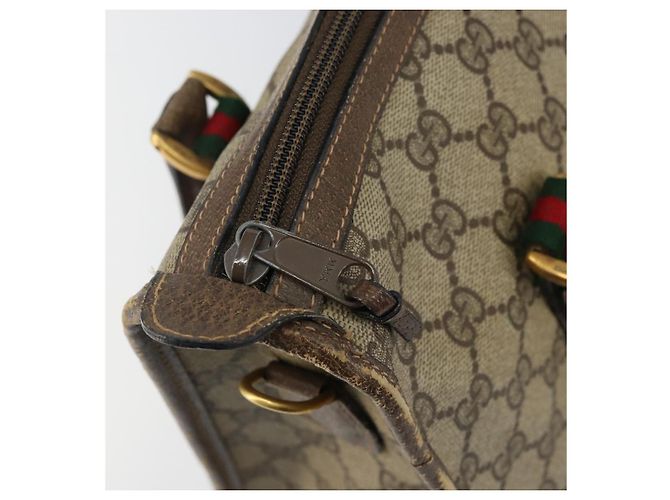 Borsa Gucci GG Supreme Web Sherry Line PVC Beige 58 02 039 Auth th6355 - vista 15