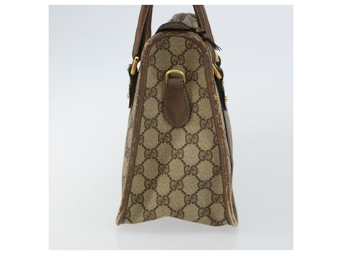 Borsa Gucci GG Supreme Web Sherry Line PVC Beige 58 02 039 Auth th6355 - vista 5