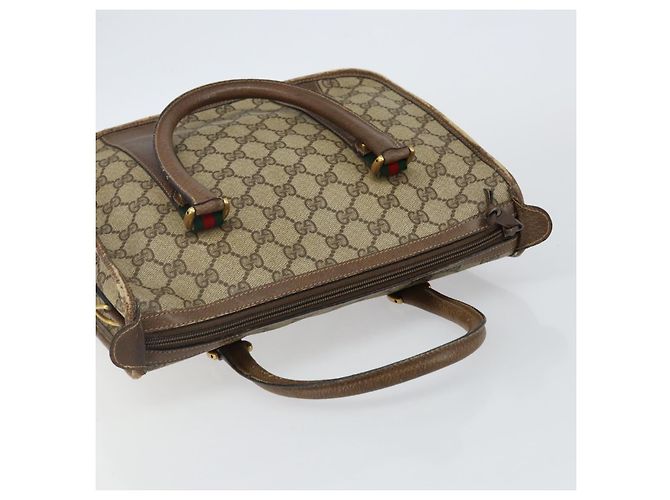 Borsa Gucci GG Supreme Web Sherry Line PVC Beige 58 02 039 Auth th6355 - vista 6
