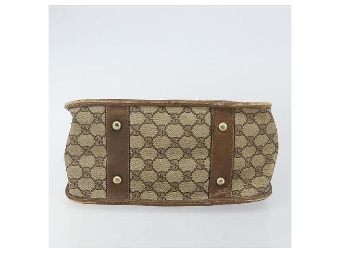 Borsa Gucci GG Supreme Web Sherry Line PVC Beige 58 02 039 Auth th6355 - vista 9