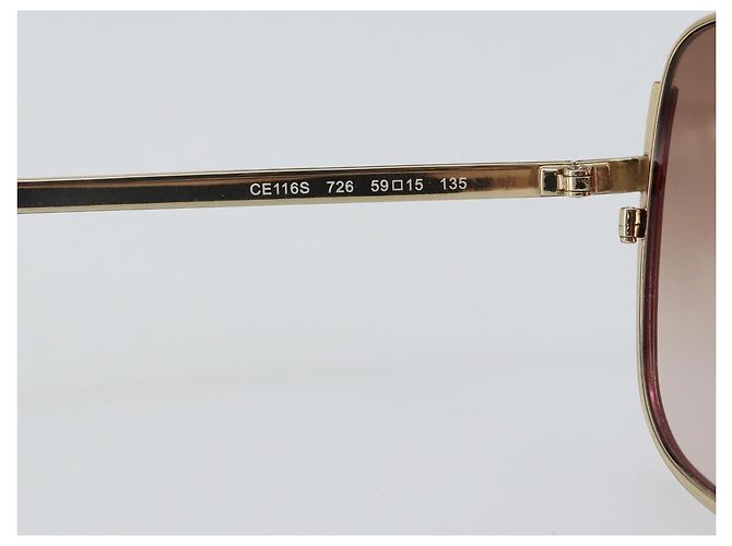 Chloé Gafas de sol Chloe Plástico Oro Auth BA5378 Dorado - vista 10