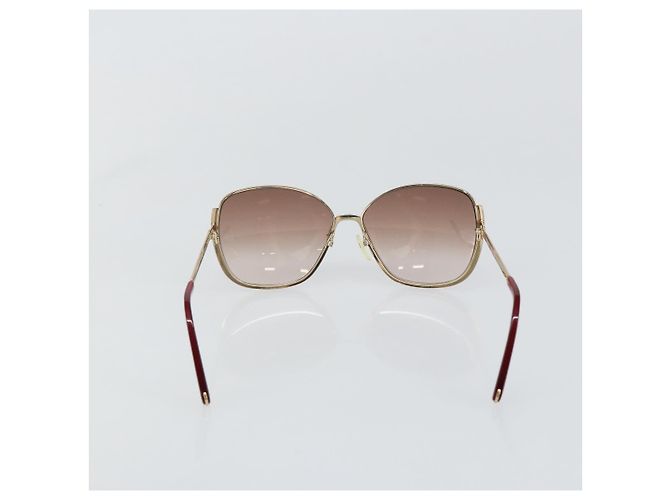 Chloé Gafas de sol Chloe Plástico Oro Auth BA5378 Dorado - vista 3