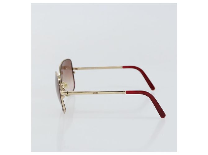 Chloé Gafas de sol Chloe Plástico Oro Auth BA5378 Dorado - vista 4