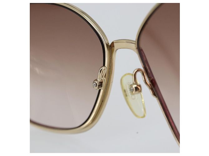 Chloé Gafas de sol Chloe Plástico Oro Auth BA5378 Dorado - vista 9