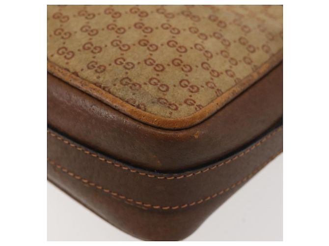 Borsa a Spalla in Tela Micro GG Gucci Suede Beige Oro Auth BA6442 D'oro - vista 11