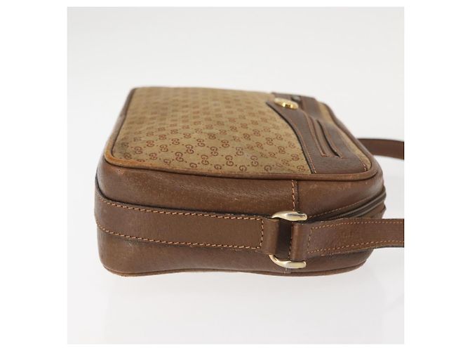 Borsa a Spalla in Tela Micro GG Gucci Suede Beige Oro Auth BA6442 D'oro - vista 4