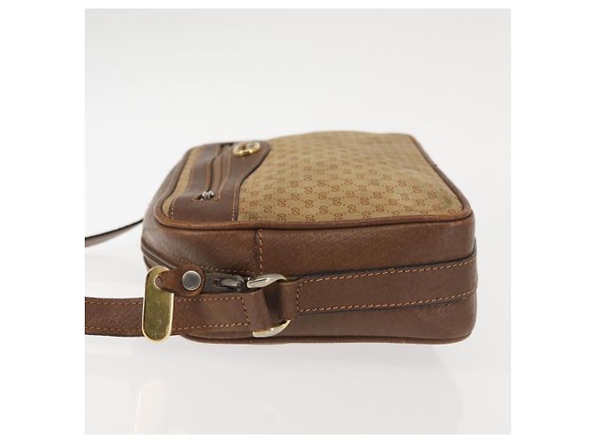 Borsa a Spalla in Tela Micro GG Gucci Suede Beige Oro Auth BA6442 D'oro - vista 5