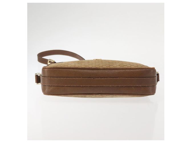 Borsa a Spalla in Tela Micro GG Gucci Suede Beige Oro Auth BA6442 D'oro - vista 9