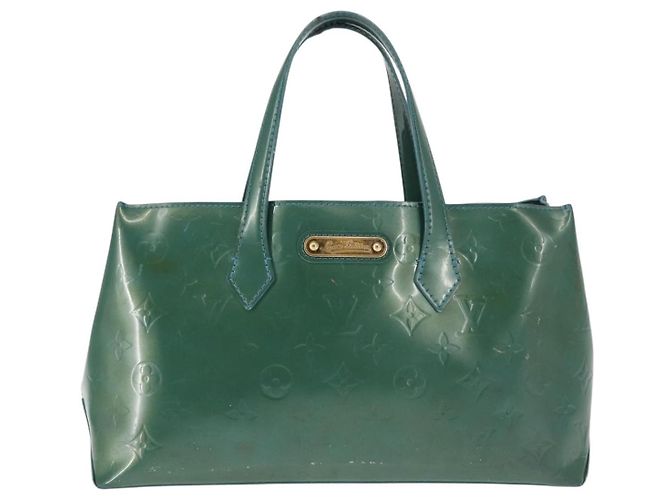 LOUIS VUITTON Borsa Vernis Wilshire Boulevard Blu Galattico M93646 LV Auth BA6406 - vista 2