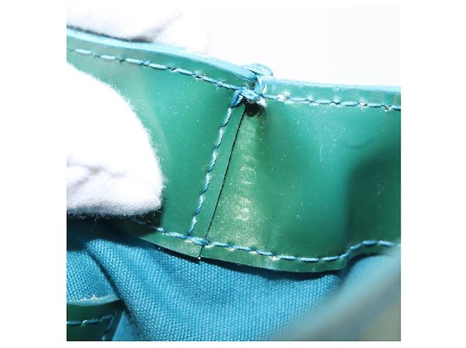 LOUIS VUITTON Borsa Vernis Wilshire Boulevard Blu Galattico M93646 LV Auth BA6406 - vista 23