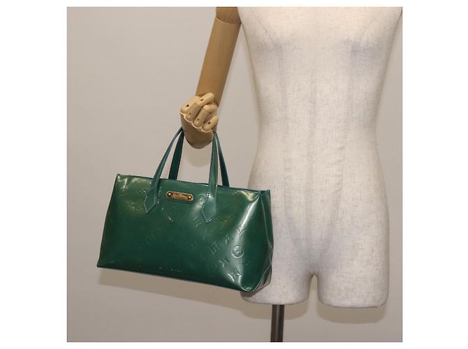 LOUIS VUITTON Borsa Vernis Wilshire Boulevard Blu Galattico M93646 LV Auth BA6406 - vista 24