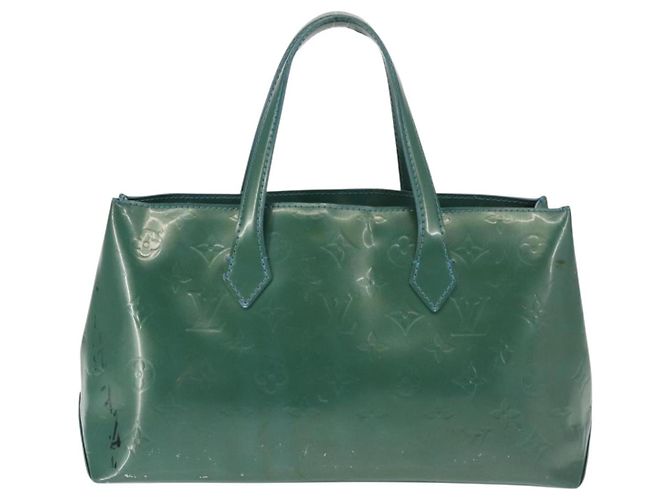 LOUIS VUITTON Borsa Vernis Wilshire Boulevard Blu Galattico M93646 LV Auth BA6406 - vista 3