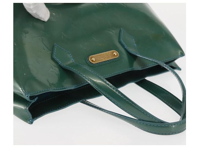 LOUIS VUITTON Borsa Vernis Wilshire Boulevard Blu Galattico M93646 LV Auth BA6406 - vista 7