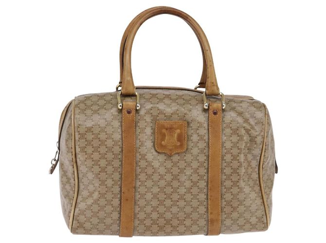 Céline Boston Bag aus Macadam-Canvas CELINE PVC Beige Gold Auth BA6457 Golden - Ansicht 2