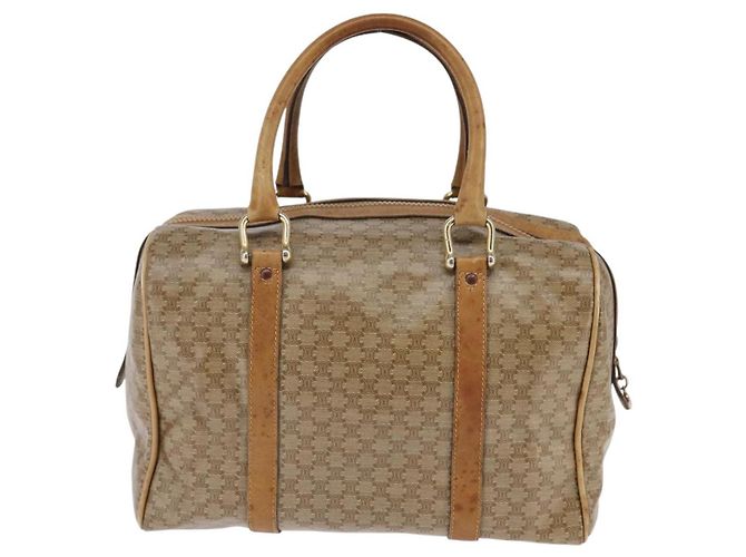 Céline Boston Bag aus Macadam-Canvas CELINE PVC Beige Gold Auth BA6457 Golden - Ansicht 3