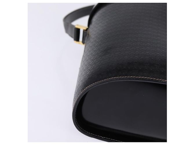 Borsa a Spalla Intrecciata GUCCI in Pelle Nera e Oro 001 33 0998 Auth 144140 Nero D'oro - vista 10
