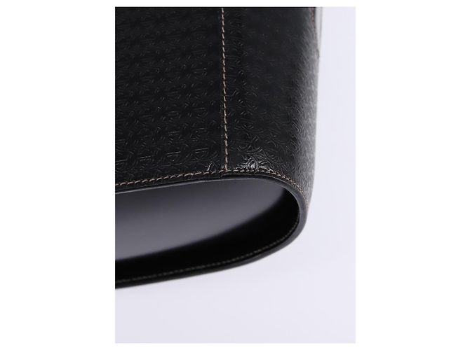 Borsa a Spalla Intrecciata GUCCI in Pelle Nera e Oro 001 33 0998 Auth 144140 Nero D'oro - vista 13