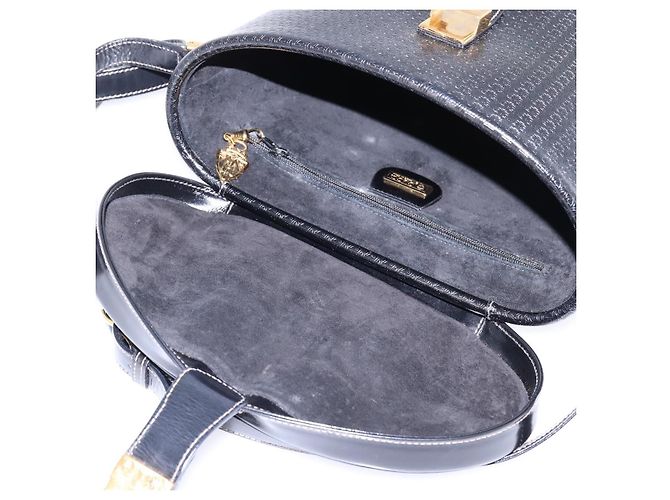 Borsa a Spalla Intrecciata GUCCI in Pelle Nera e Oro 001 33 0998 Auth 144140 Nero D'oro - vista 15
