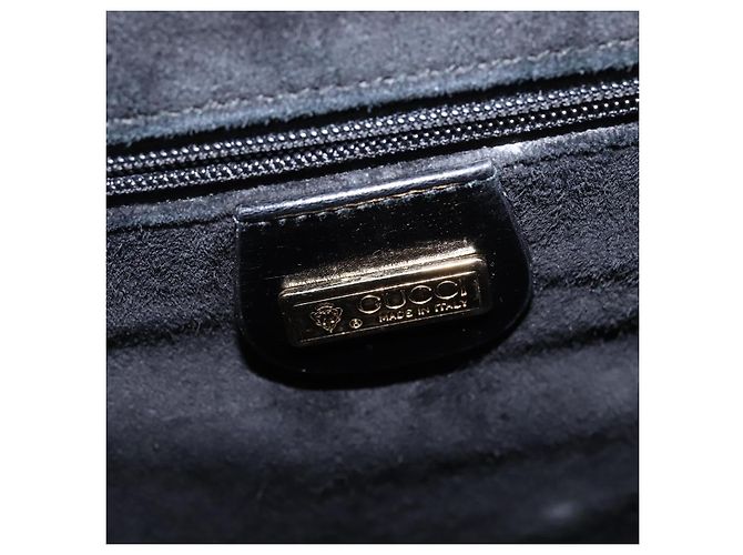 Borsa a Spalla Intrecciata GUCCI in Pelle Nera e Oro 001 33 0998 Auth 144140 Nero D'oro - vista 16