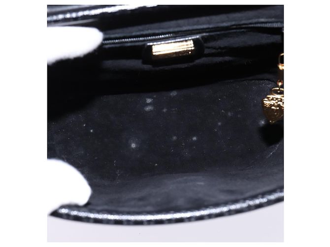 Borsa a Spalla Intrecciata GUCCI in Pelle Nera e Oro 001 33 0998 Auth 144140 Nero D'oro - vista 17