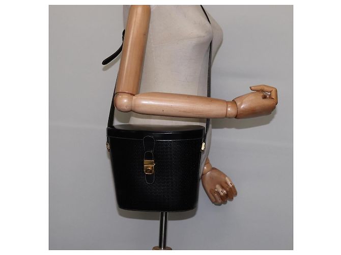 Borsa a Spalla Intrecciata GUCCI in Pelle Nera e Oro 001 33 0998 Auth 144140 Nero D'oro - vista 22