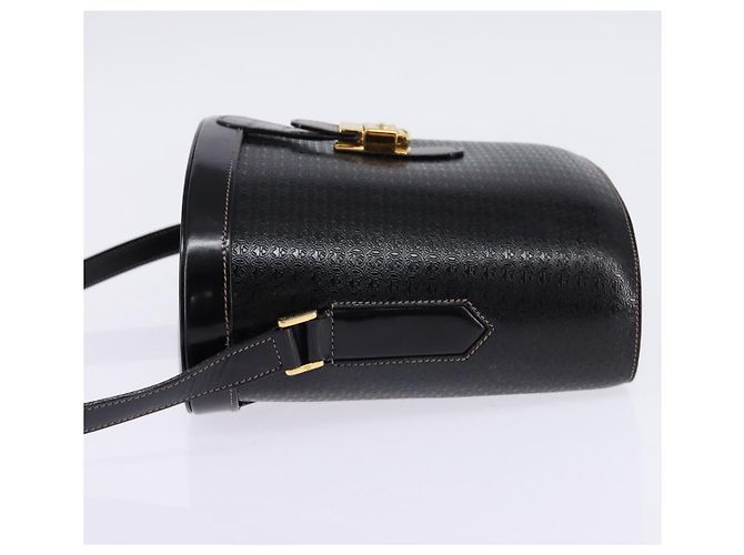 Borsa a Spalla Intrecciata GUCCI in Pelle Nera e Oro 001 33 0998 Auth 144140 Nero D'oro - vista 4