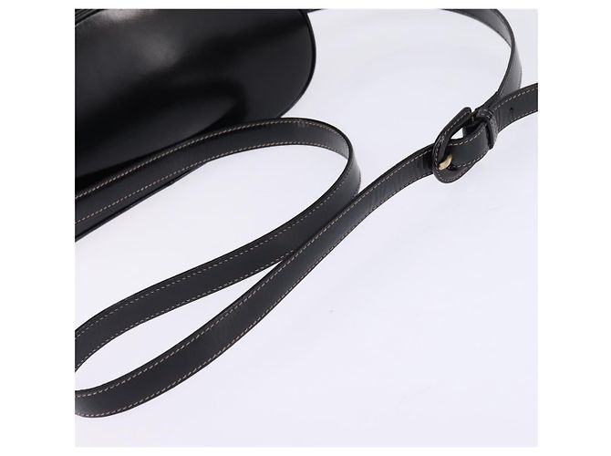 Borsa a Spalla Intrecciata GUCCI in Pelle Nera e Oro 001 33 0998 Auth 144140 Nero D'oro - vista 7