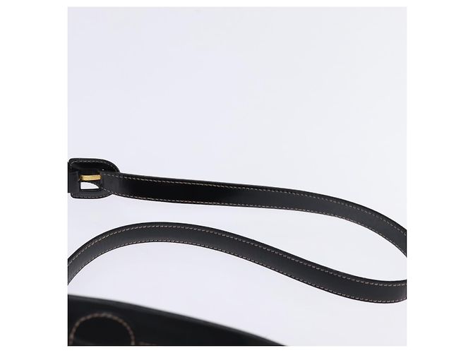 Borsa a Spalla Intrecciata GUCCI in Pelle Nera e Oro 001 33 0998 Auth 144140 Nero D'oro - vista 8