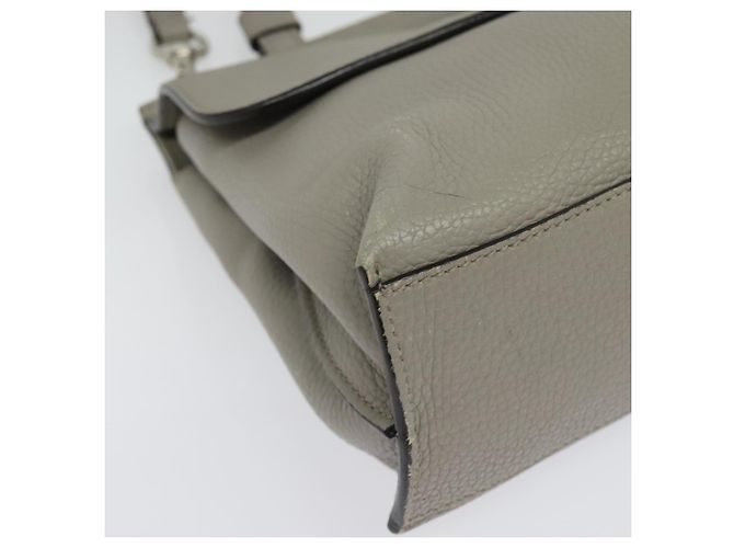GUCCI Bamboo Daily Handtasche Leder 2way Grau Silber 370831 Auth BA4687 - Ansicht 12